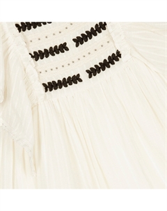 Белое летнее платье с рюшами, слоновая кость Mayoral