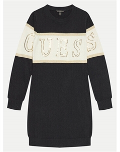 Трикотажное платье обычного кроя, черный Guess
