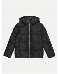 Пуховик стандартного кроя, черный Guess