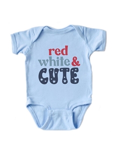 Красно-белое детское боди с милыми звездами, цвет Light Blue The juniper shop