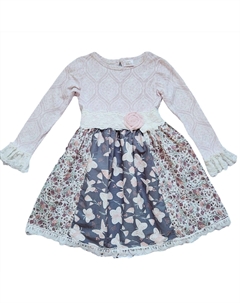 Платье Daphane для девочек сливового цвета Haute baby