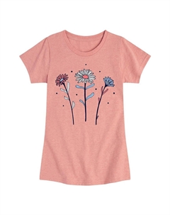 Красная, белая, синяя футболка с ромашками для девочек 7–16 лет, розовый Licensed character