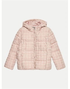 Пуховик стандартного кроя, розовый Guess