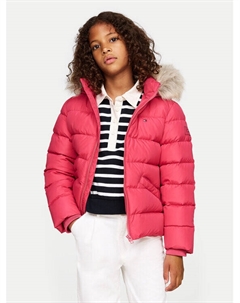 Пуховик стандартного кроя, розовый Tommy hilfiger