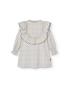 Платье с длинными рукавами и рюшами, цвет Crudo Charanga