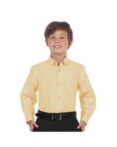 Детская оксфордская классическая рубашка с длинными рукавами, желтый Gioberti