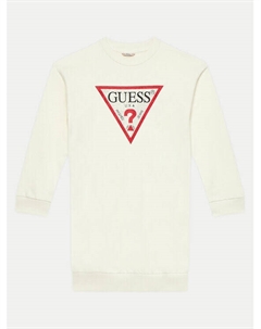 Платье на каждый день стандартного кроя, экрю Guess