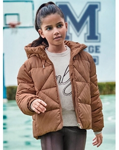 Пуховик стандартного кроя, коричневый Mayoral