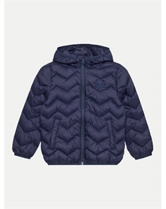 Пуховик стандартного кроя, синий United colors of benetton