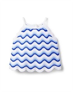 Топ из смесовой шерсти, синий Janie and jack