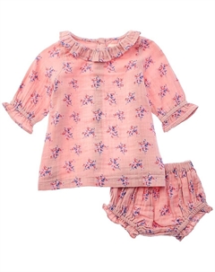 Платье Babycotton Plumas с рюшами, розовый Babycottons