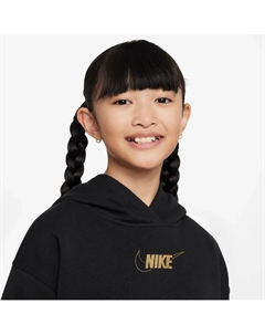 Трикотажное платье "CLUB FLEECE GIRLS' HOODIE DRESS", черный Nike sportswear
