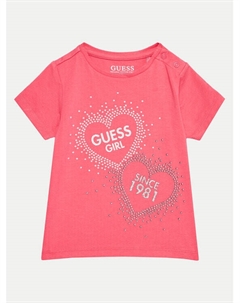 Футболка стандартного кроя, розовый Guess
