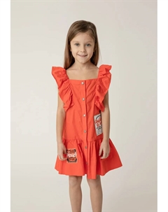 Платье А-силуэта с рюшами, белый Gulliver