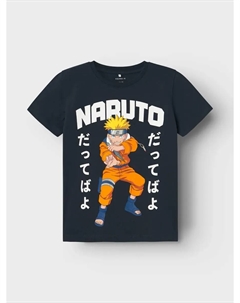 Рубашка с принтом "NKMMACAR NARUTO SS TOP NOOS SKY", цвет Dark Sapphir Name it