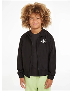 Jeans Блузон "MONOLOGO ESSENTIAL JACKET", с капюшоном, дети до 16 лет, цвет Ck Black Calvin klein