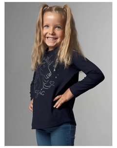 С длинным рукавом "Рубашка с длинным рукавом и блестящим единорогом", цвет морской волны Trigema