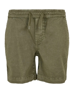 Тканевые брюки " Men's Boys Jogger Shorts из эластичного твила" (1 шт.), оливковый Urban classics
