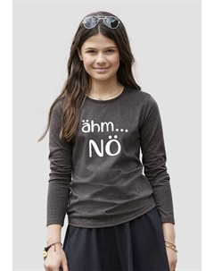 Рубашка с длинными рукавами "um...NÖ", принт, антрацит Kidsworld