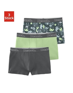 Боксеры (упаковка, 3 шт.), однотонные и с рисунком в одной упаковке, зеленый Bench