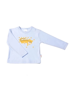 Рубашка с длинными рукавами и великолепным принтом спереди, голубой Лилипут