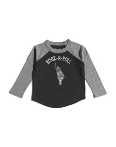 Бейсбольная футболка Little Boys Rock N Roll Tiger, серый Chaser