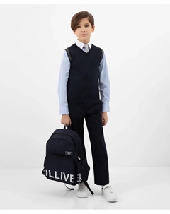 Брюки из ткани Гулливер, прямого кроя, синий Gulliver