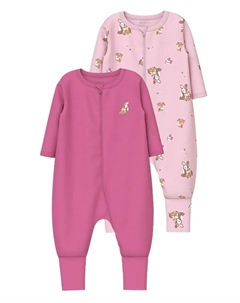 Пижамы "NBFNIGHTSUIT 2P ZIP FF ROSE DEER NOOS" (упаковка, 2 шт.), цвет Ibis Rose Name it