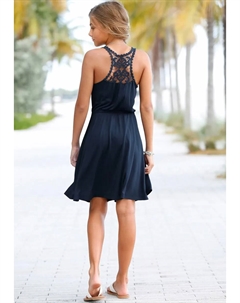 Трикотажное платье "для девочек" с кружевной вставкой, цвет морской волны Kidsworld