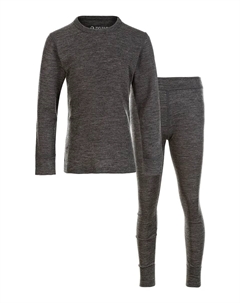 Функциональная рубашка "WENDELL KIDS WOOL" из мериносовой шерсти без мулинга, черный Zigzag