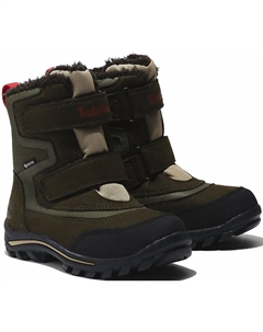 Зимние ботинки "Chillberg 2-Strap Gore Tex", на подкладке, водонепроницаемые, с застежкой-липучкой, зеленый Timberland