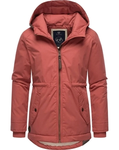 Куртка зимняя тряпичная "Лайра", с капюшоном, куртка на пушистой, теплой меховой подкладке, розовый Ragwear