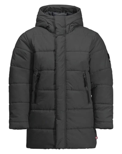 Куртка из софтшелла "TEEN INS LONG JACKET Y", с капюшоном, черный Jack wolfskin