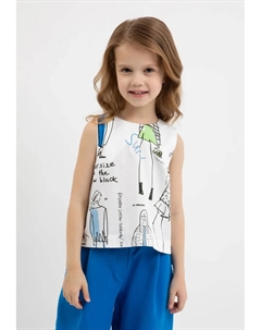 Блузка Classic с принтом по всей поверхности, белый Gulliver