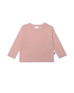 Рубашка с длинными рукавами из мягкого хлопкового материала, розовый Лилипут