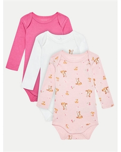 Комплект из 3-х детских боди, розовый Name it