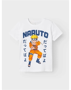 Рубашка с принтом "NKMMACAR NARUTO SS TOP NOOS SKY", белый Name it