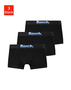 Боксеры (упаковка, 3 шт.), для мальчиков с логотипом бренда спереди, черный Bench