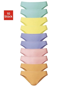 Трусики-бикини (10 шт. в упаковке), красивая базовая вещь в великолепных цветах, подходит на каждый день, цвет Bunt Vivance