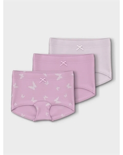 Трусики-боксеры "NMFTIGHTS 3P PINK BUTTERFLY NOOS" (комплект, 3 шт.), цвет Pink Lavender Name it