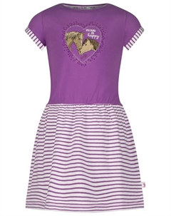 Платье из джерси СОЛЬ И ПЕРЦ "Fabulous", с аппликацией в виде лошади и пайетками, фиолетовый Salt and pepper