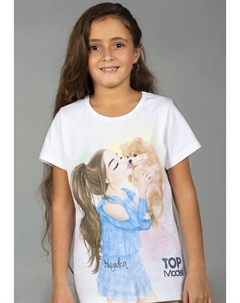 Рубашка с короткими рукавами "Рубашка с короткими рукавами ", белый Topmodel