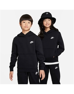 Толстовка с капюшоном Sportswear "CLUB FLEECE BIG KID'S PULLOVER HOODIE", белый Nike