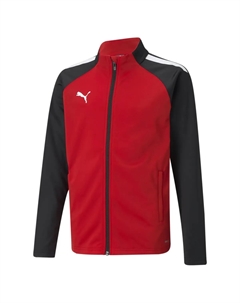 Куртка тренировочная "TEAMLIGA TRAINING JACKET JR", без капюшона, красный Puma