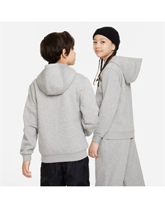 Толстовка с капюшоном Sportswear "CLUB FLEECE BIG KID'S PULLOVER HOODIE", белый Nike