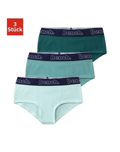 Трусики (3 шт. в упаковке) с контрастным тканым поясом, зеленый Bench