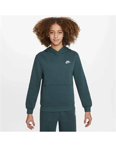 Толстовка с капюшоном Sportswear "CLUB FLEECE BIG KID'S PULLOVER HOODIE", белый Nike