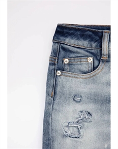 Комфортные джинсы на теплой флисовой подкладке, синий Gulliver