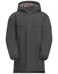 Функциональная парка "TEEN 2L INS PARKA G", с капюшоном, черный Jack wolfskin