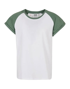 Футболка ", женская футболка с контрастным регланом для девочек", цвет White/Salvia Urban classics